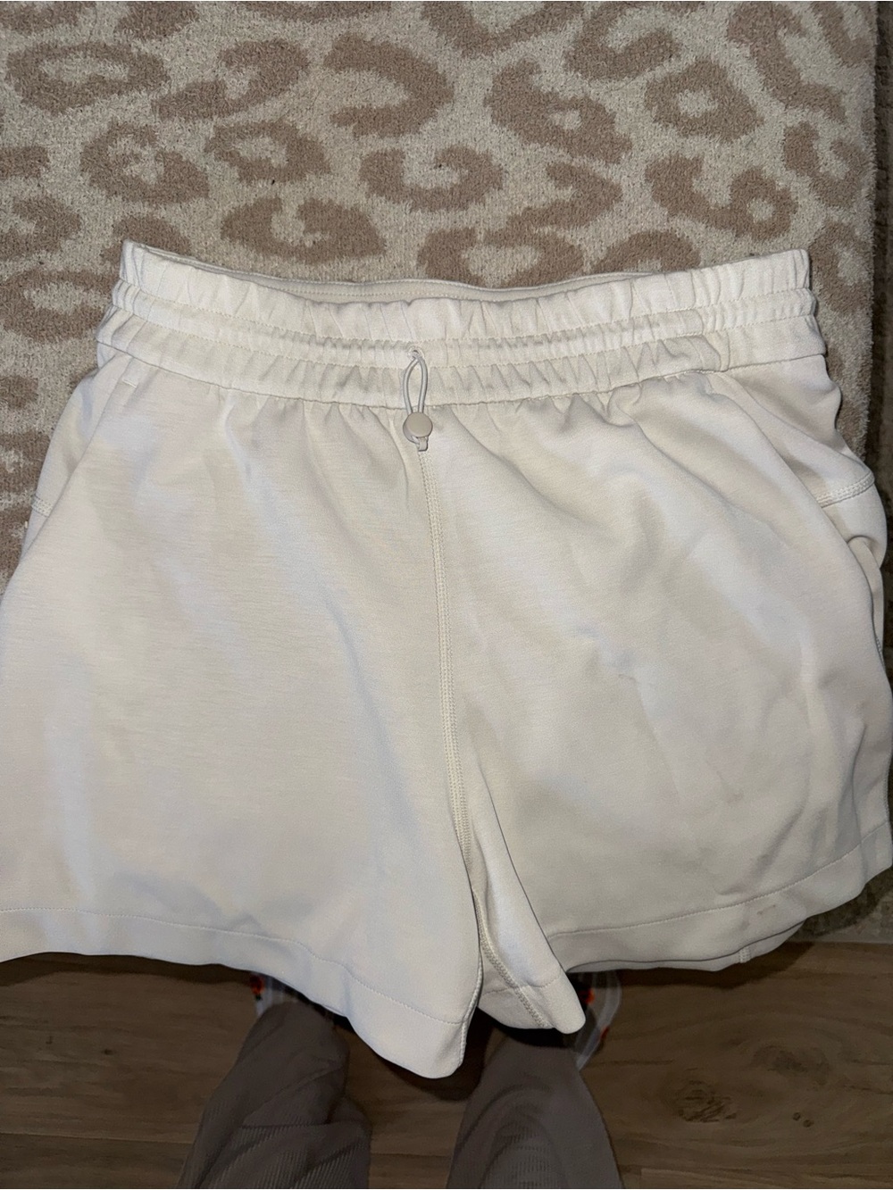 lululemon athletica Cream Drawstring Athletic Shorts